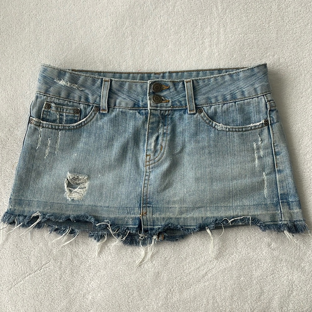 Vintage Forever 21 denim jean mini skirt